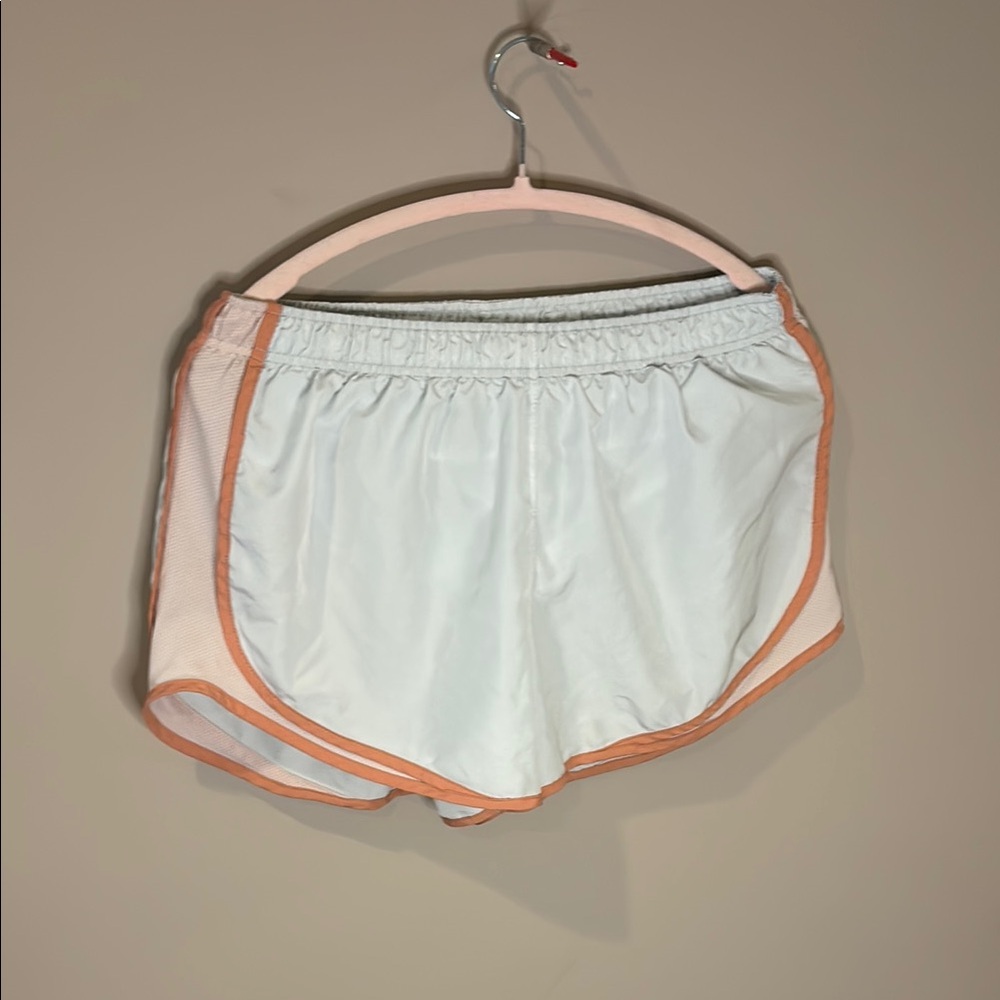 Nike White and Orange Shorts